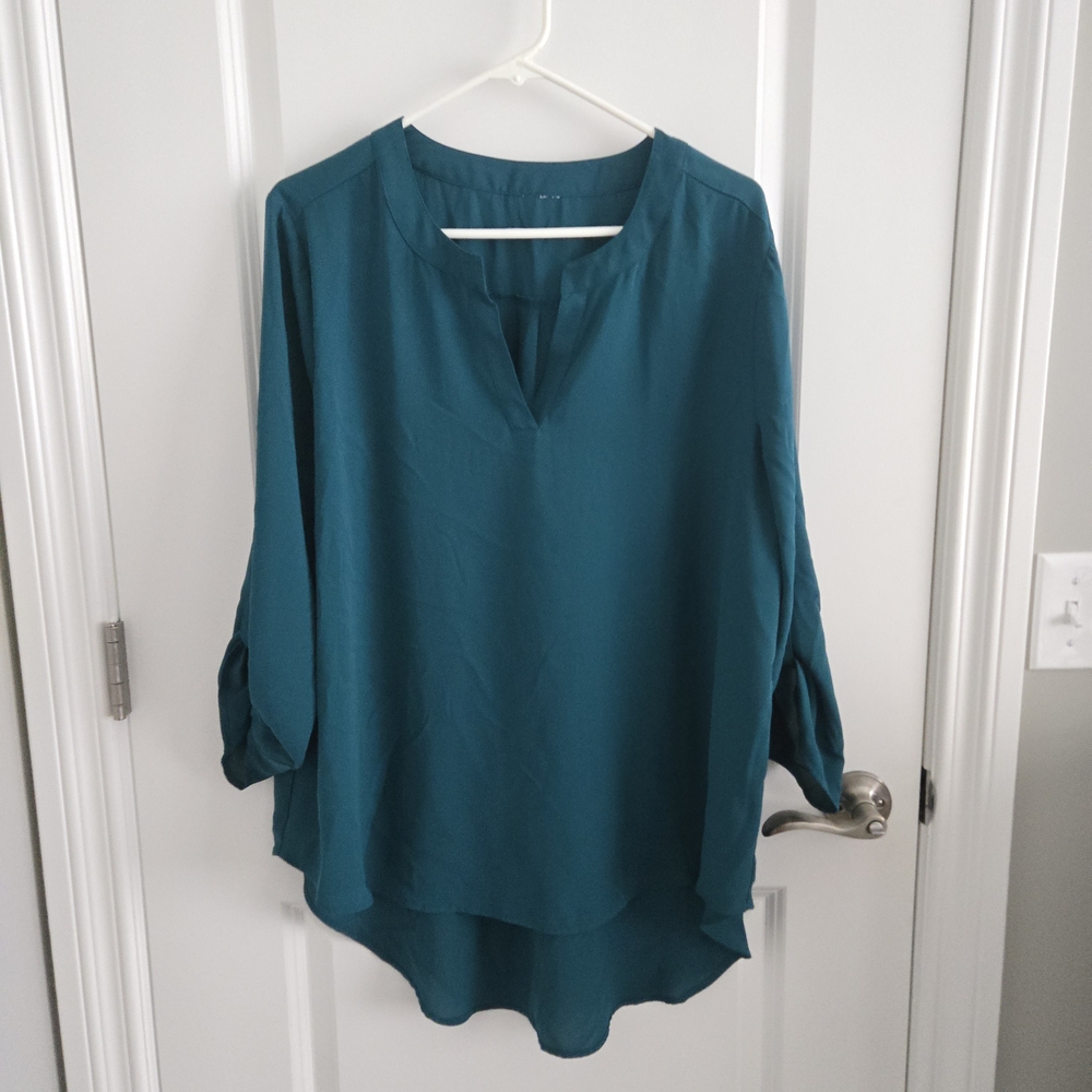 Women's Teal Blouse Top